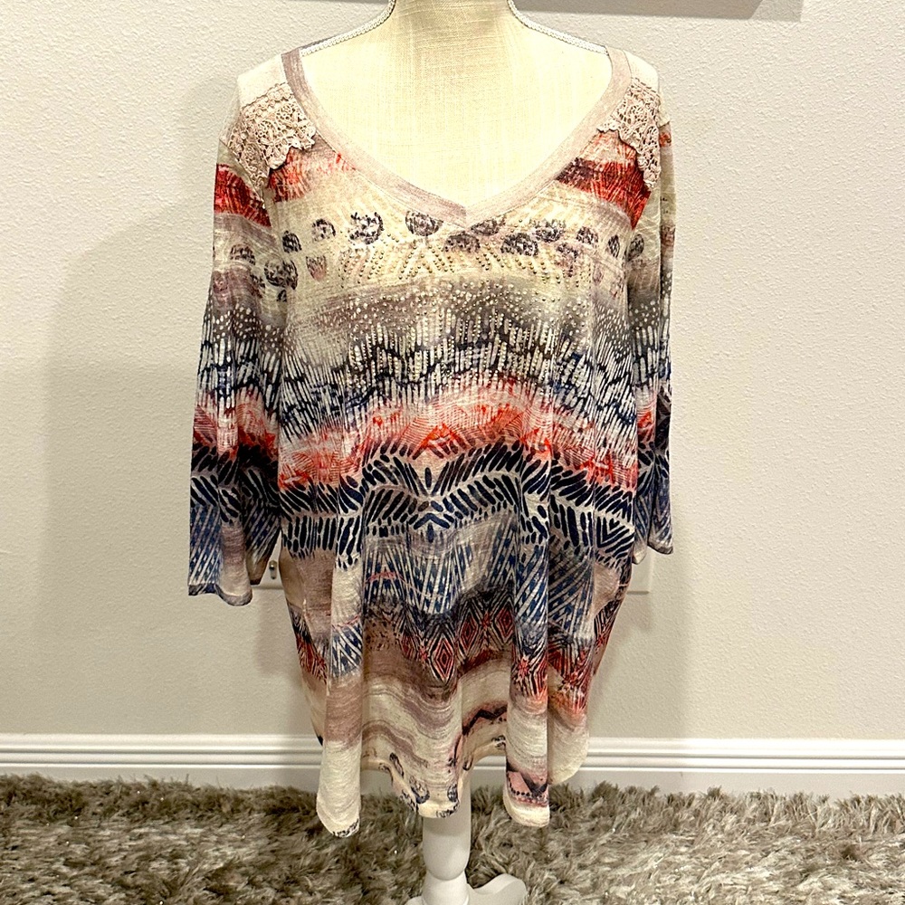 Avenue 3/4 Sleeve Blouse, 22/24.